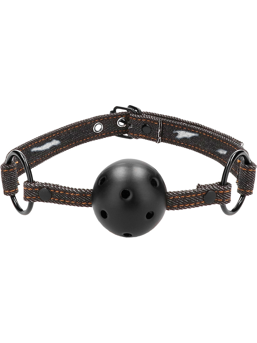 Ouch!: Breathable Ball Gag with Denim Straps