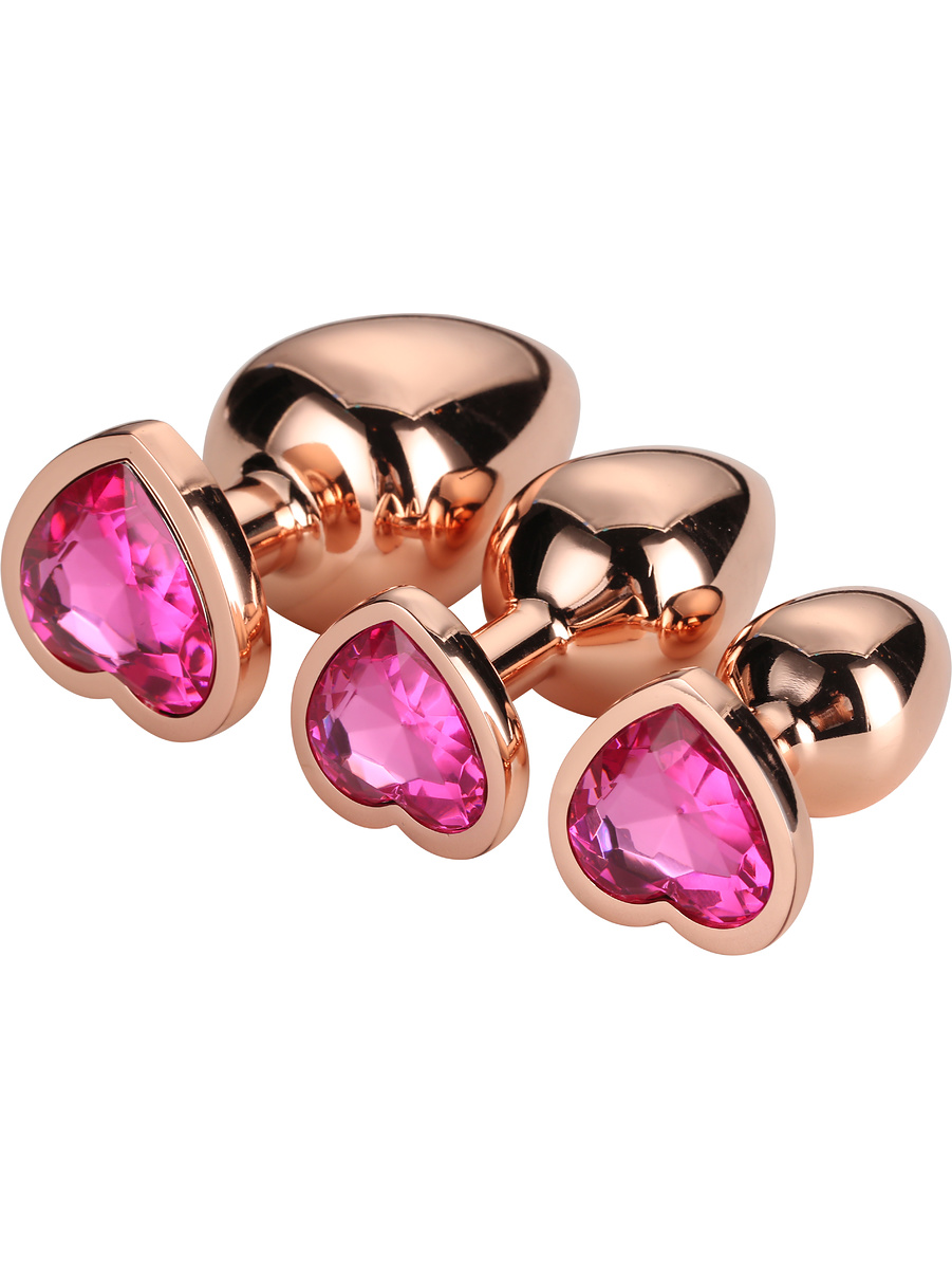 Dream Toys: Gleaming Love, Rose Gold Plug Set | Onanileksaker | Intimast