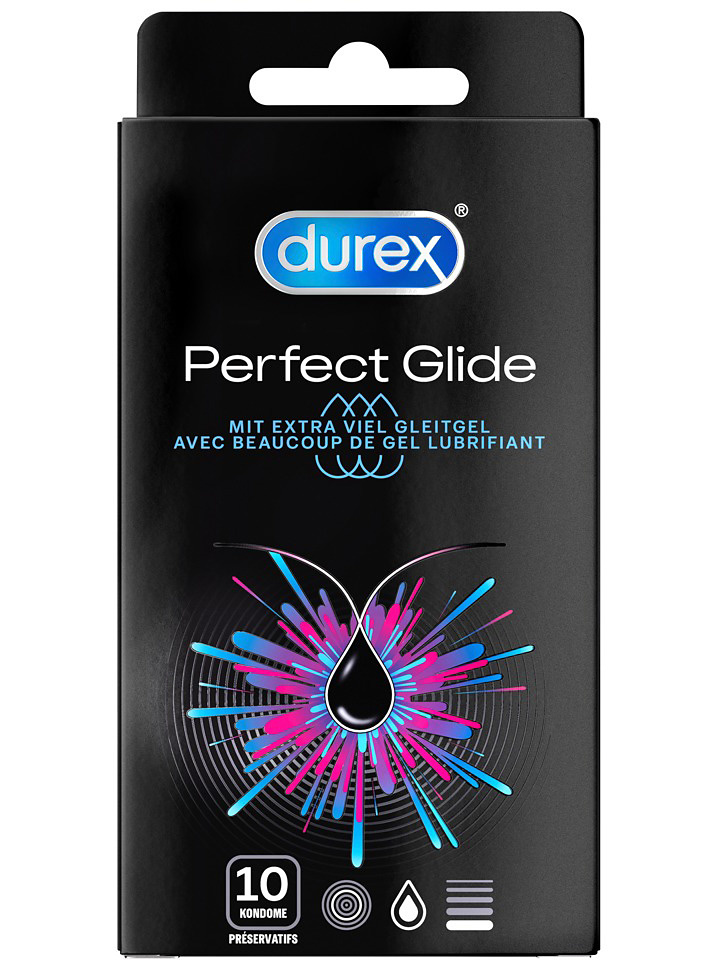 Durex: Perfect Glide Condoms, 10-pack | Handbojor & Bondage | Intimast