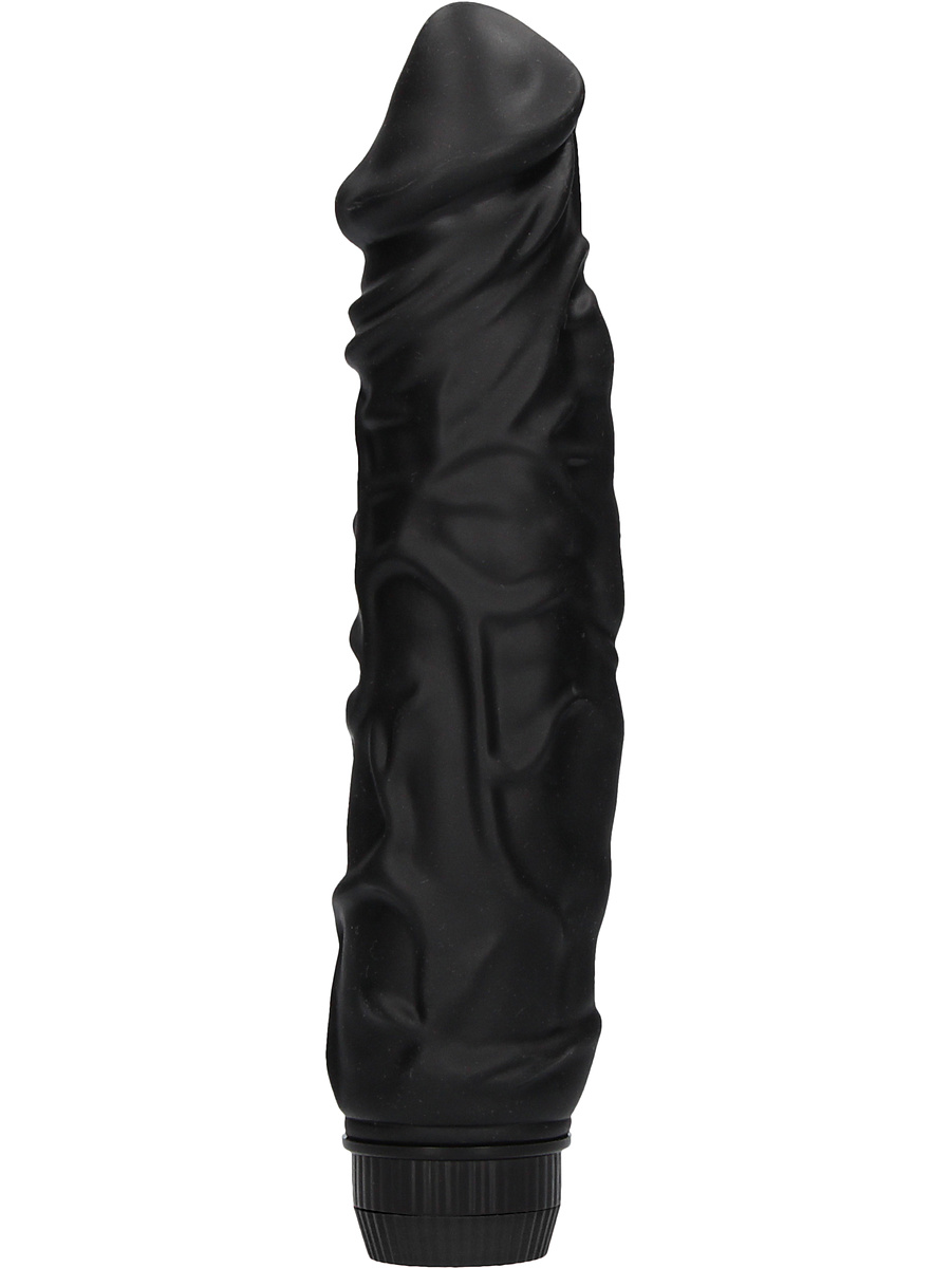 Shots Toys: Realistic Multispeed Vibrator, 23 cm, svart | Realistisk Dildo | Intimast