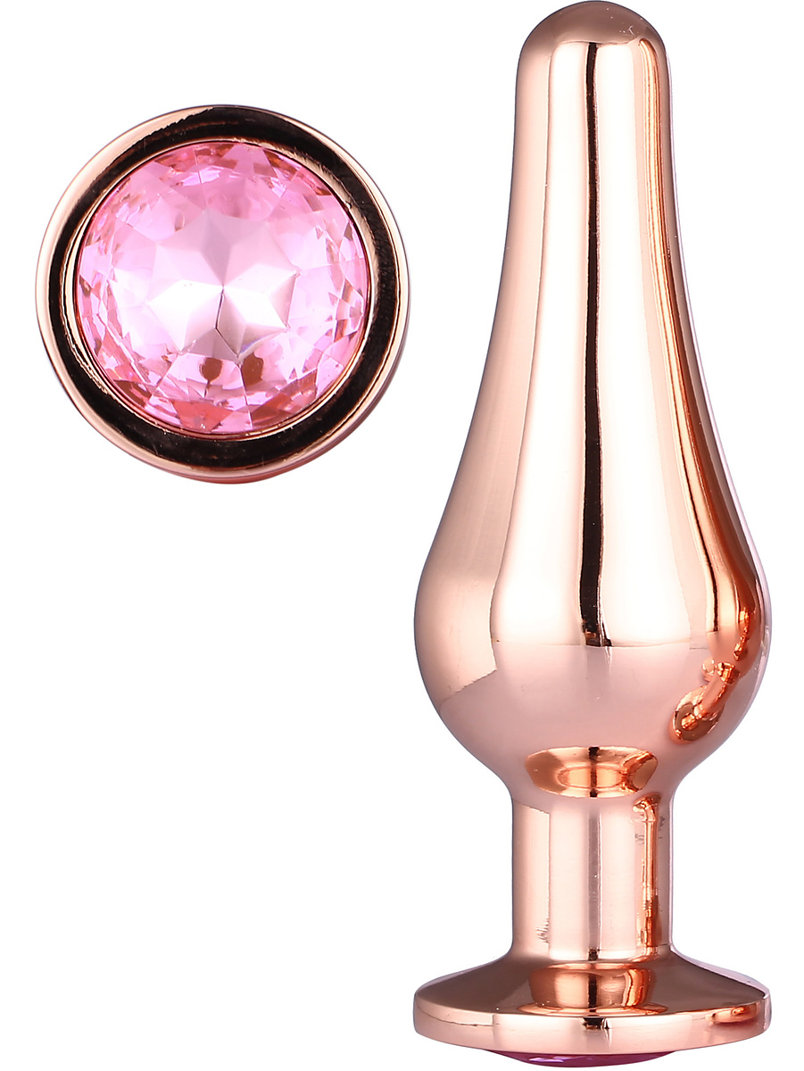 Dream Toys: Gleaming Love, Pleasure Plug Small, roséguld | Analvibratorer | Intimast