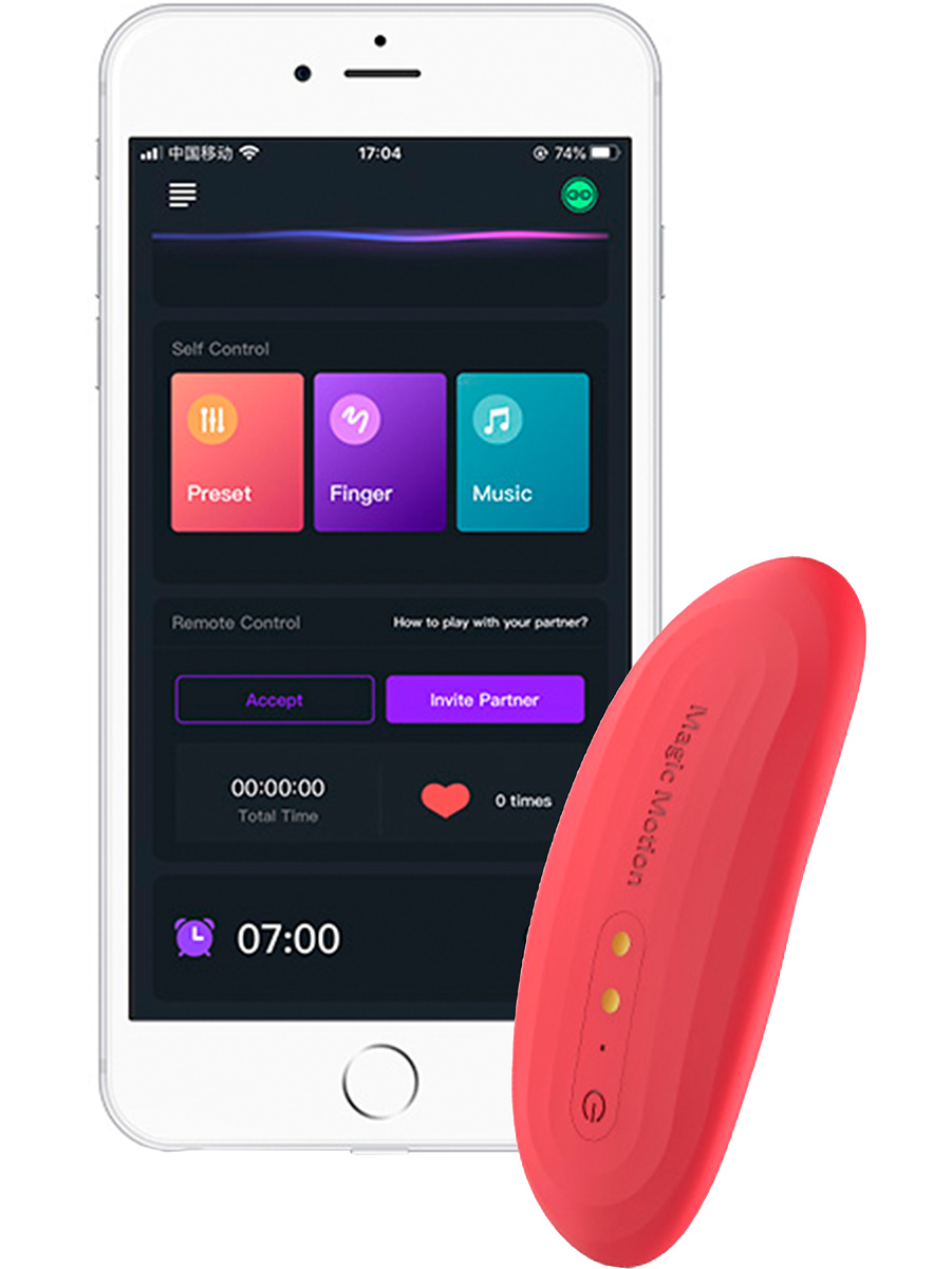 Magic Motion: Nyx, Smart App-Controlled Panty Vibrator, röd | Analpluggar | Intimast