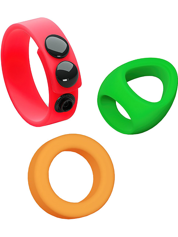 Love to Love: Neon Ring Kit, Set med 3 Penisringar | Onanileksaker | Intimast