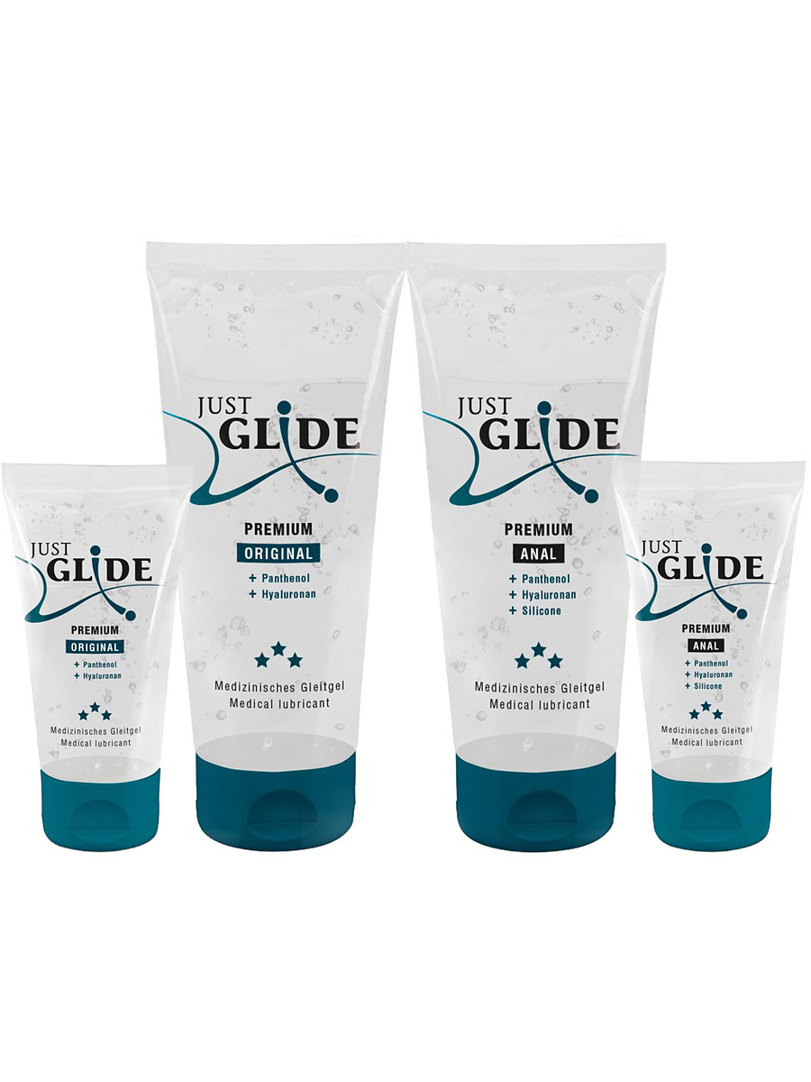 Just Glide: Premium Set Glidmedel, Original & Anal | Glidmedel//Glidmedel > Vattenbaserat//Glidmedel > Honom//Glidmedel > Vattenbaserat > Honom//Glidmedel > Henne//Glidmedel > Vattenbaserat > Henne//Glidmedel > Analt | Intimast
