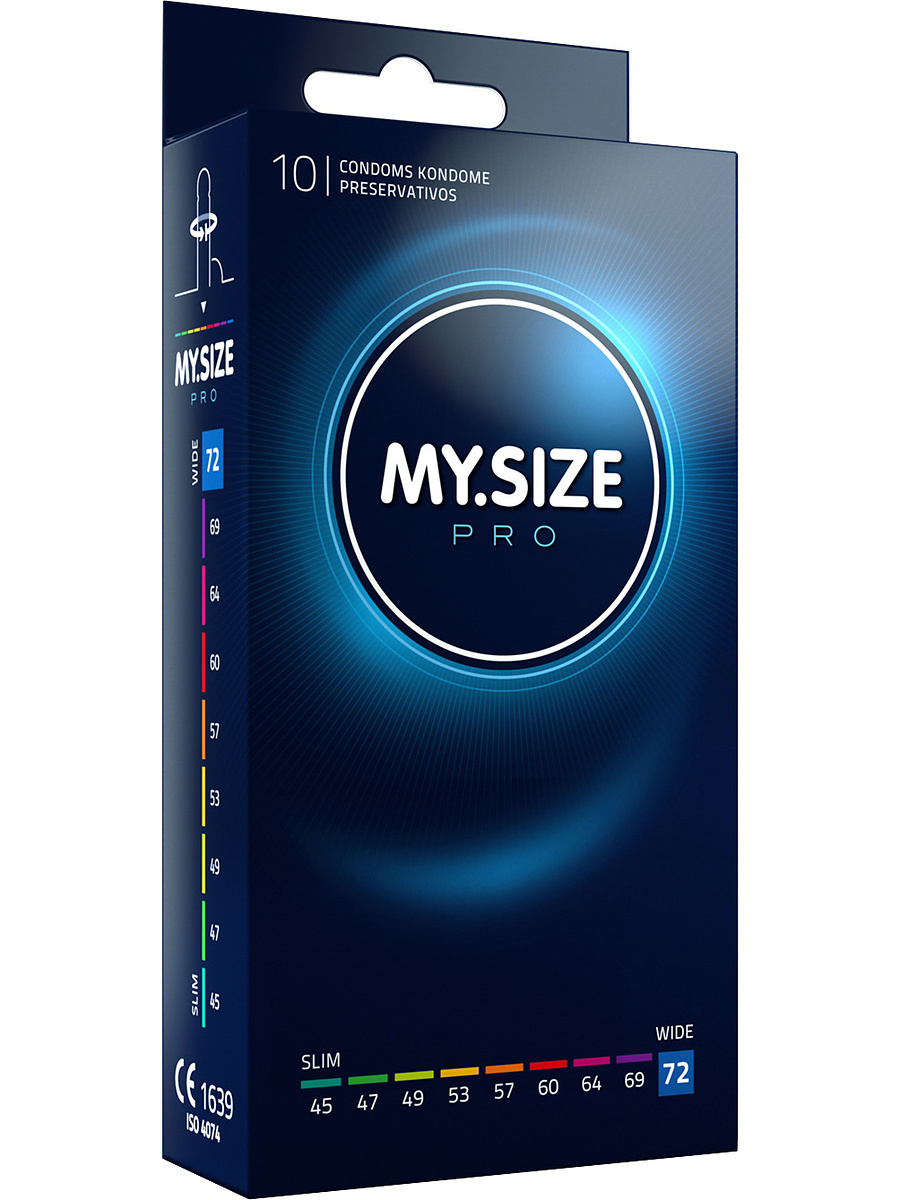 My.Size Pro: Kondomer 72mm, 10-pack | Exklusiv Vibrator | Intimast