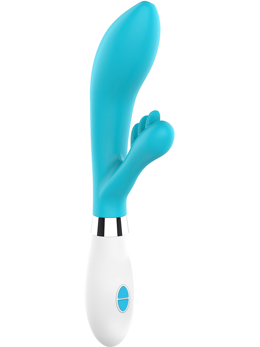 Luminous: Agave, Ultra Soft Silicone Rabbit Vibrator, turkos | Piskor & Paddlar | Intimast