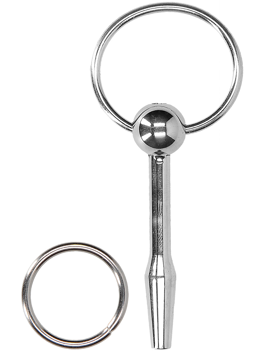 Ouch!: Urethral Sounding, Steel Plug with Ring, 9 mm | Strap-ons | Intimast