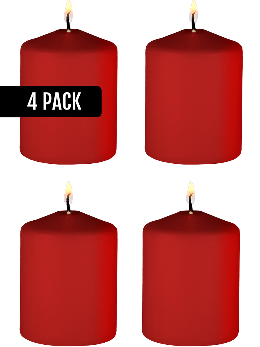 Ouch!: Tease Candles Blood Orange, 4-pack, röd