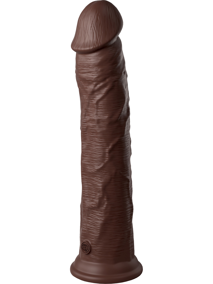 King Cock Elite: Dual Density Silicone Cock, 30 cm, mörk | Underkläder | Intimast