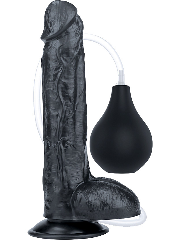 LoveToy: Squirt Extreme Dildo, 26 cm, svart