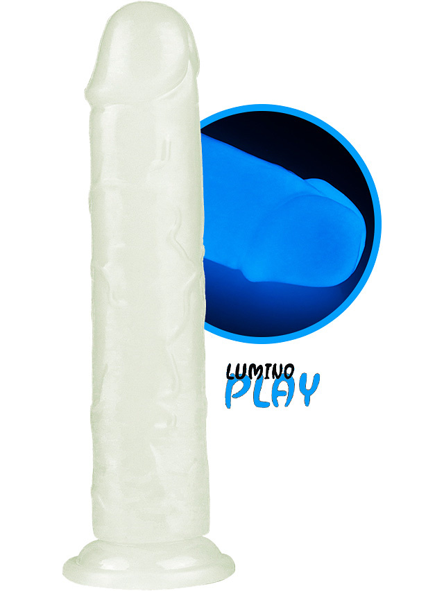 LoveToy: Lumino Play, Självlysande Dildo, 21 cm | Massageoljor | Intimast