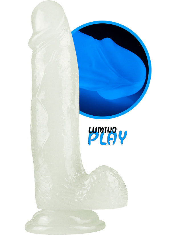 LoveToy: Lumino Play, Självlysande Dildo, 19 cm | Alla Hjärtans Dag | Intimast