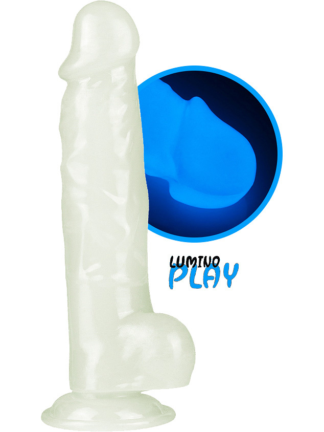 LoveToy: Lumino Play, Självlysande Dildo, 22 cm | Penisringar | Intimast