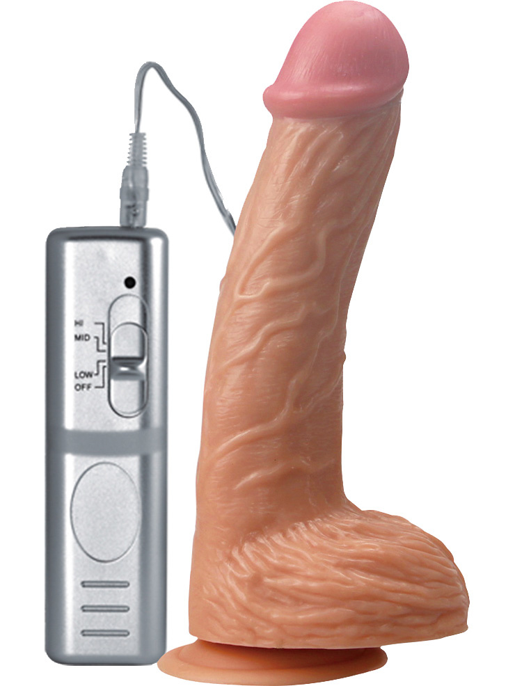 LoveToy: Real Extreme Extra Girth Dildo Vibrator, 22 cm | Vibrerande Ägg | Intimast