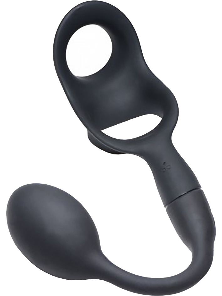 Alpha-Pro: 10X P-Bomb, Cock & Ball Ring with Anal Plug