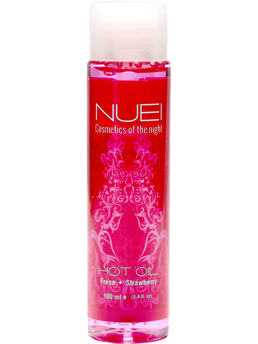 Nuei: Hot Oil Strawberry, 100 ml | Sexmaskiner | Intimast