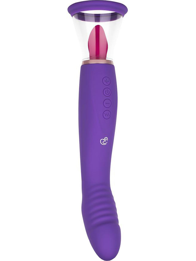 EasyToys: Pleasure Pump with G-Spot Vibrator, lila | Strap-ons | Intimast