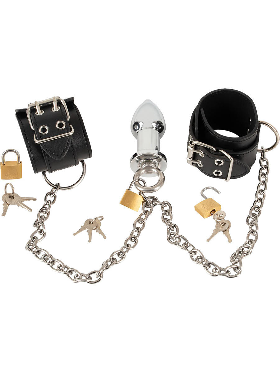 Orion Fetish Collection: Hand Cuffs & Plug