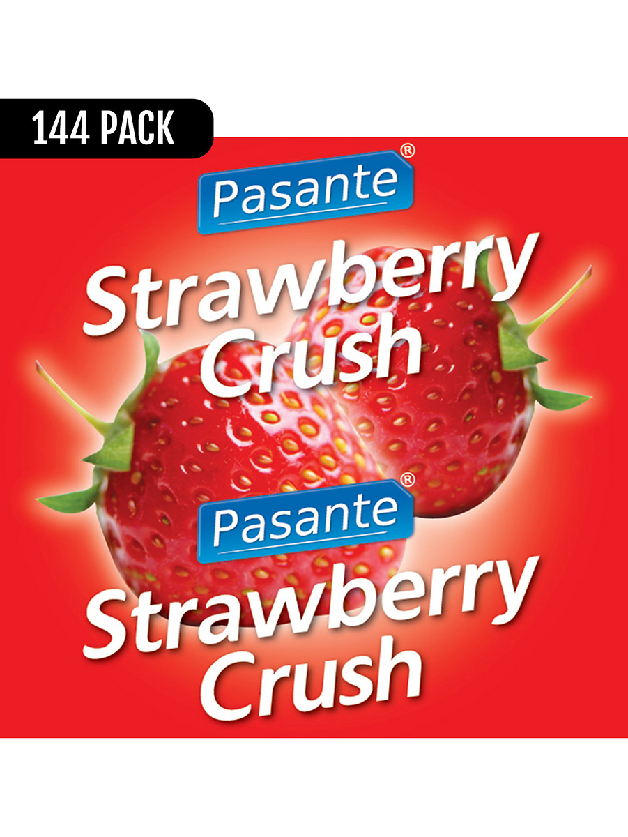 Pasante Strawberry Taste: Kondomer, 144-pack