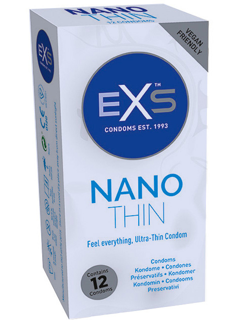 EXS Nano Thin: Kondomer, 12-pack | Halsband & Koppel | Intimast