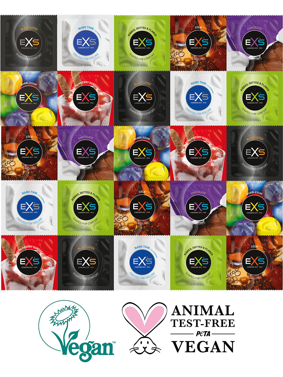 EXS Variety Pack 1: Kondomer, 42-pack | Onanileksaker | Intimast