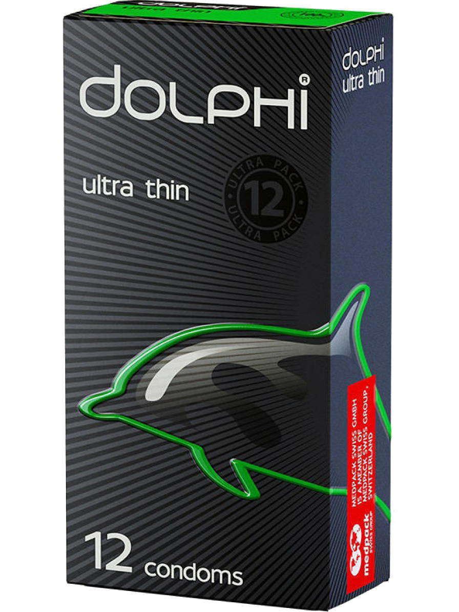 Dolphi Ultra Thin: Kondomer, 12-pack