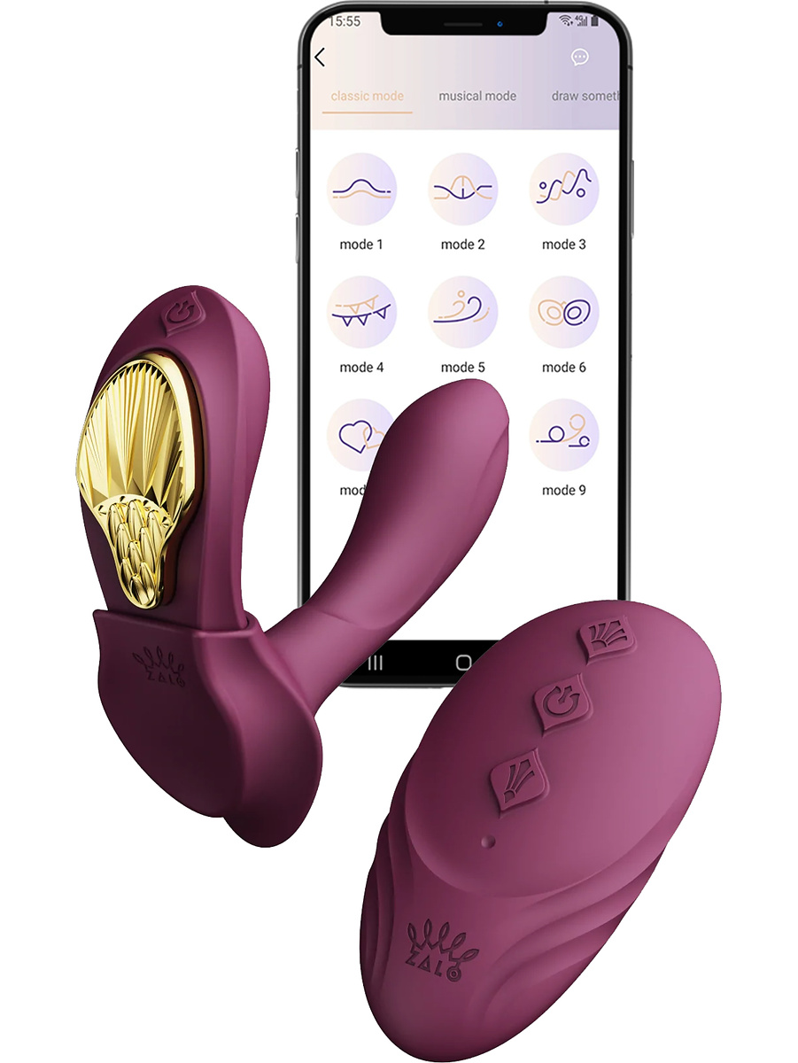 Zalo: Aya Wearable Vibrator with Remote control, lila