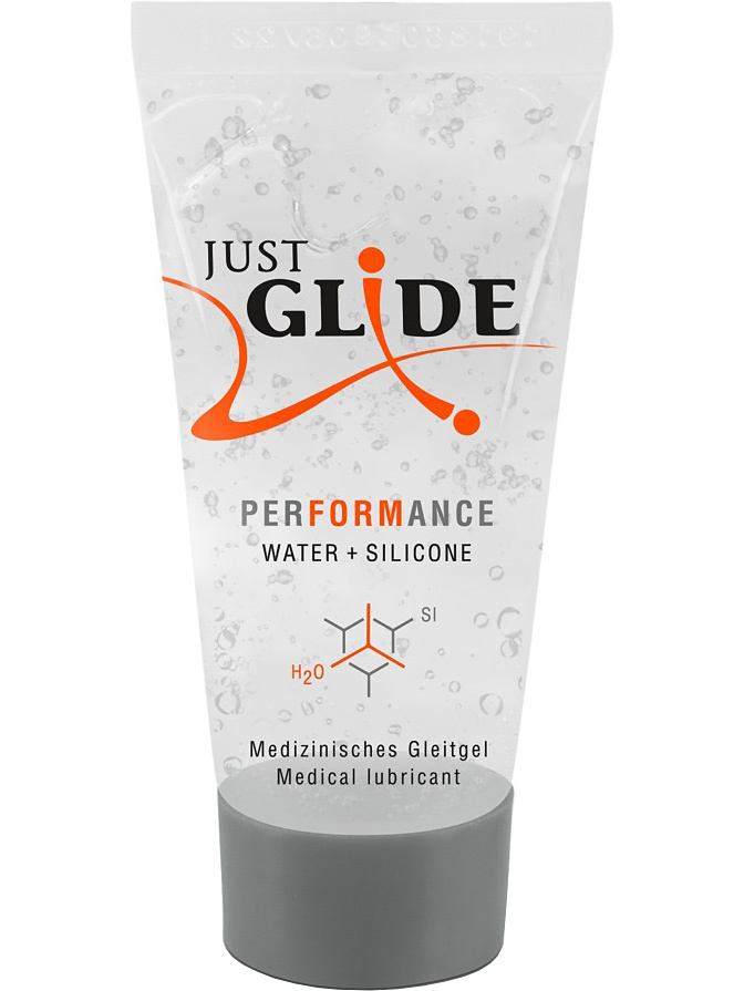 Just Glide: Performance, Vatten- och Silikonbaserat Glidmedel, 20 ml |  | Intimast