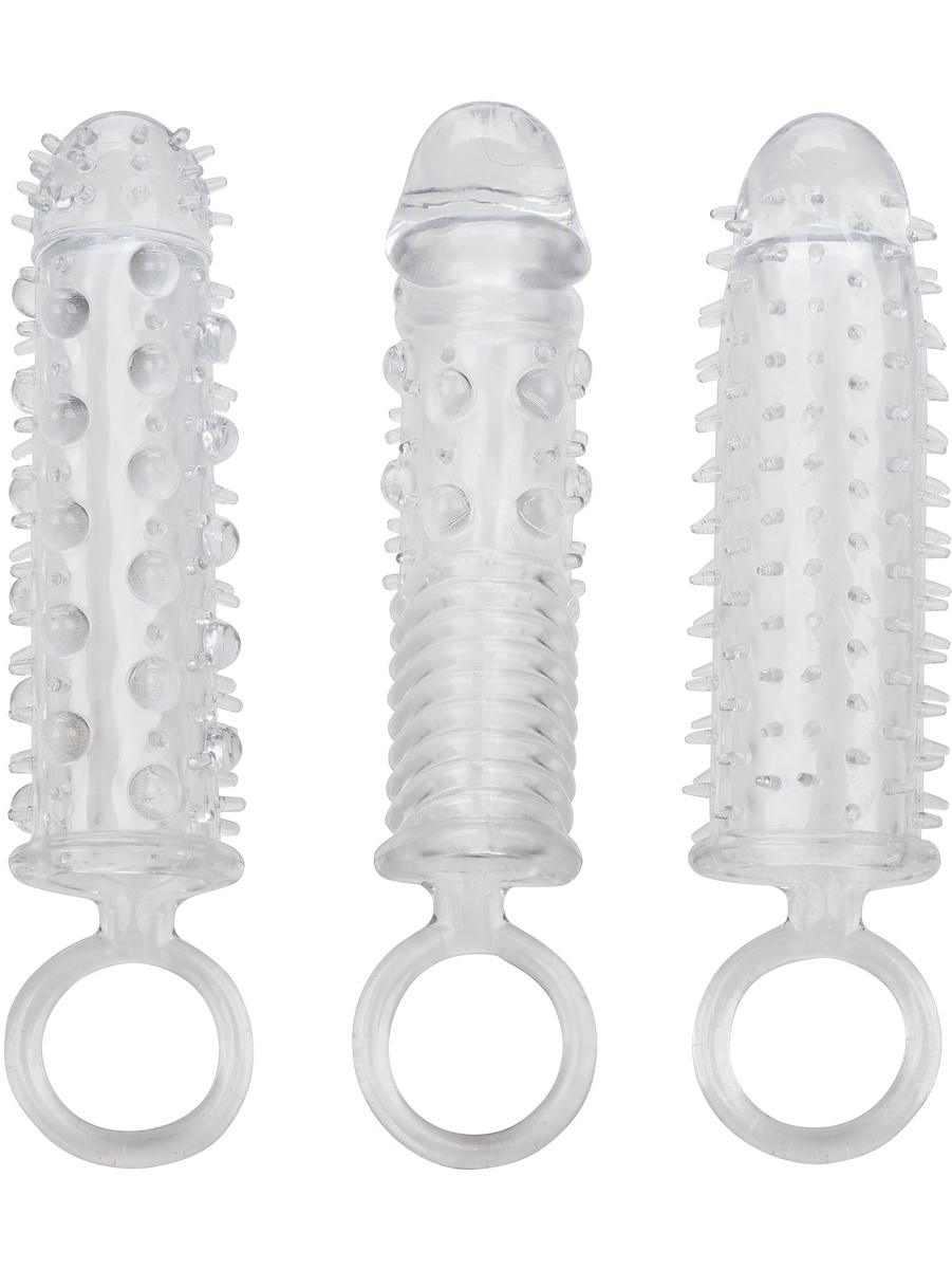 California Exotic: Textured Extension Set, 3-pack | Realistisk Dildo | Intimast