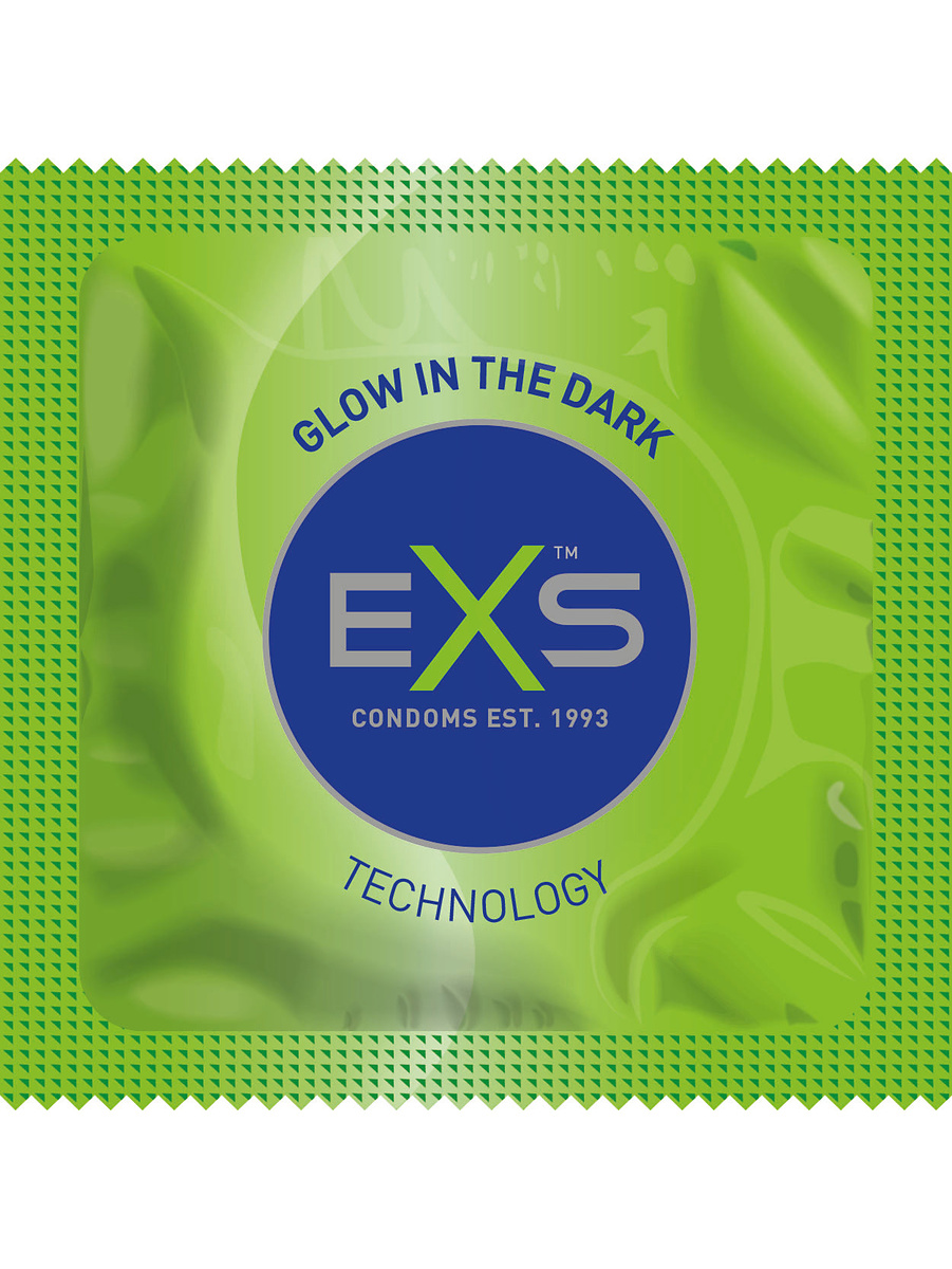 EXS Glow in the Dark: Kondomer, 100-pack | Stor Dildo | Intimast