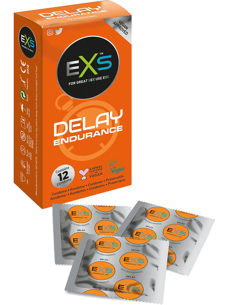 EXS Delay: Kondomer, 12-pack | Realistisk Dildo | Intimast