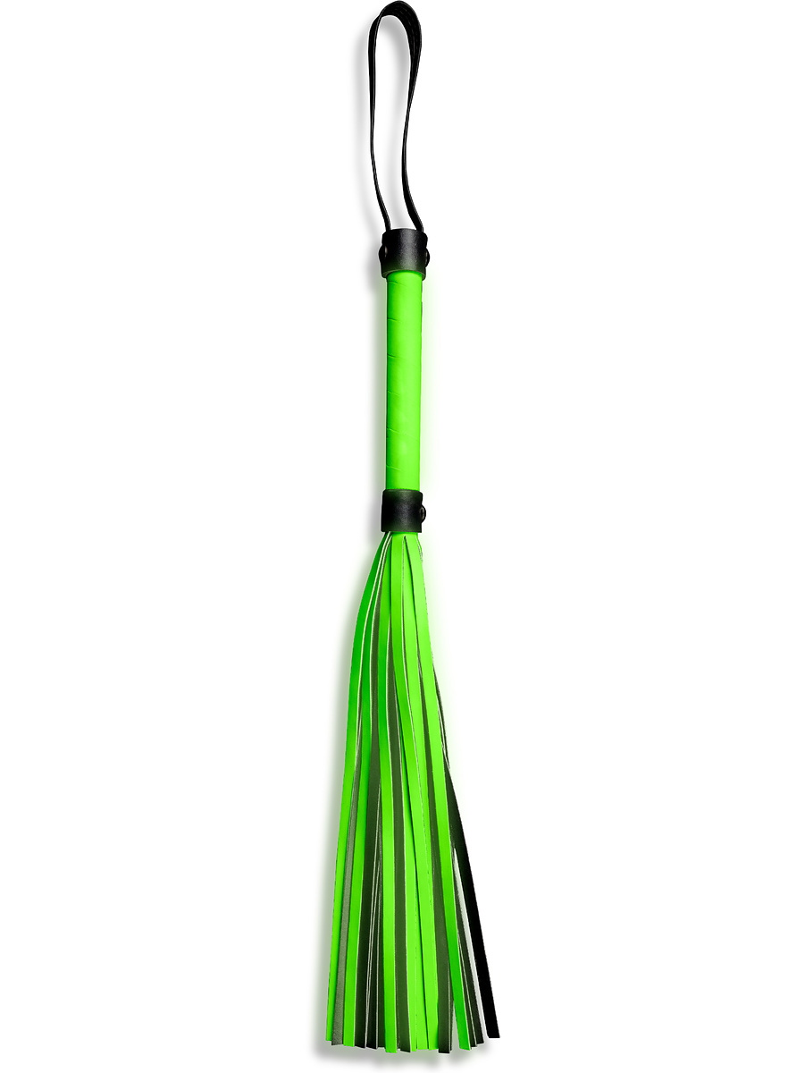 Ouch! Glow in the Dark: Bonded Leather Flogger