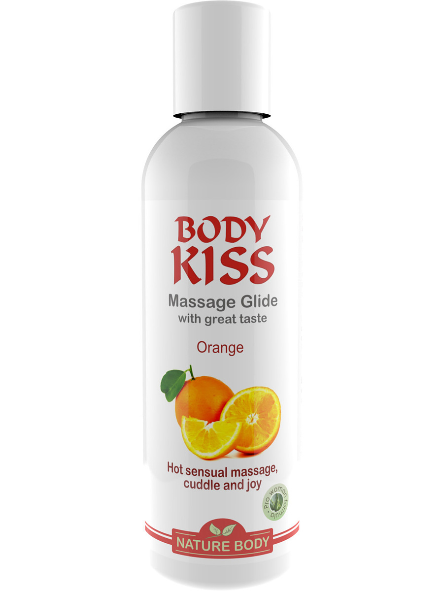 Nature Body White: Body Kiss Massage Glide, Orange, 100 ml