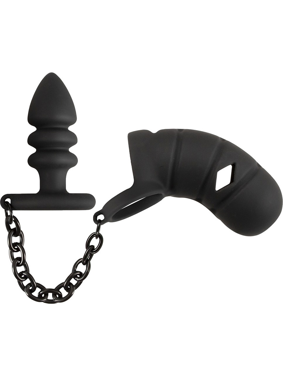 Black Velvets: Cock Cage with Butt Plug |  | Intimast