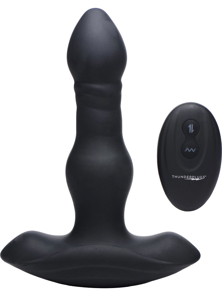 ThunderPlugs: Vibrating & Thrusting Silicone Anal Plug with Remote |  | Intimast