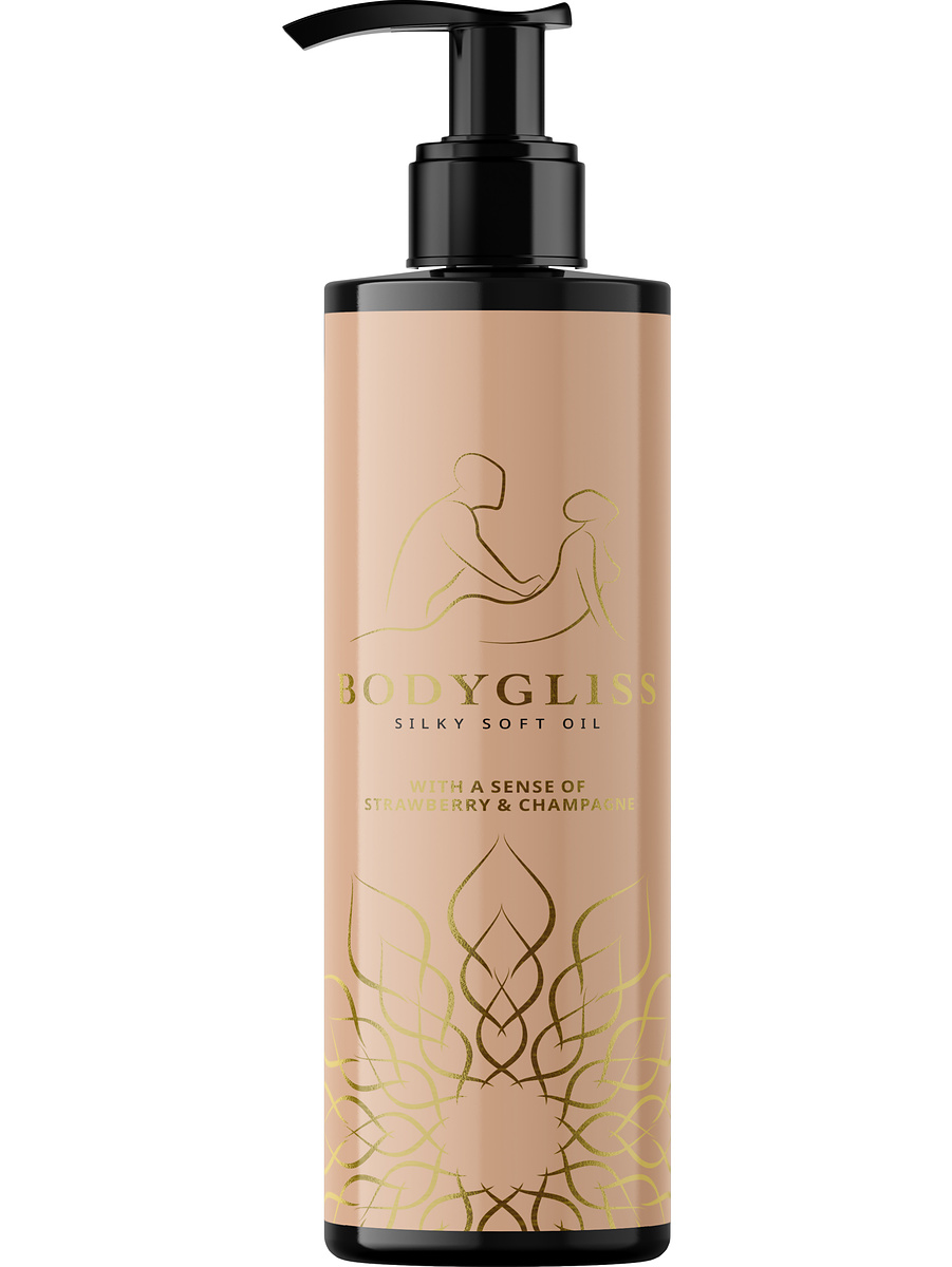 BodyGliss: Massage Oil & Lube, Strawberry/Champagne, 150 ml