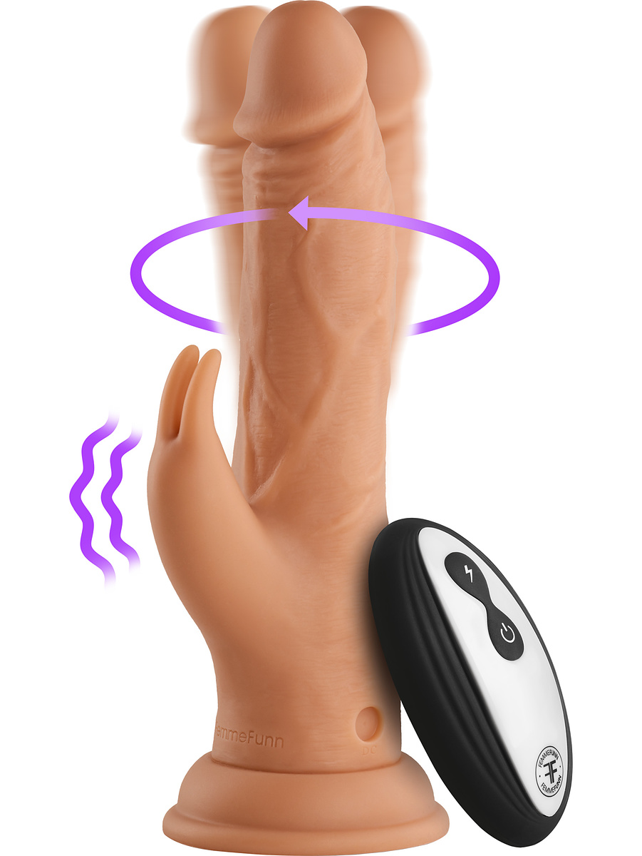 Femmefunn: Turbo Rabbit, Rotating Rabbit Vibrator with Remote |  | Intimast