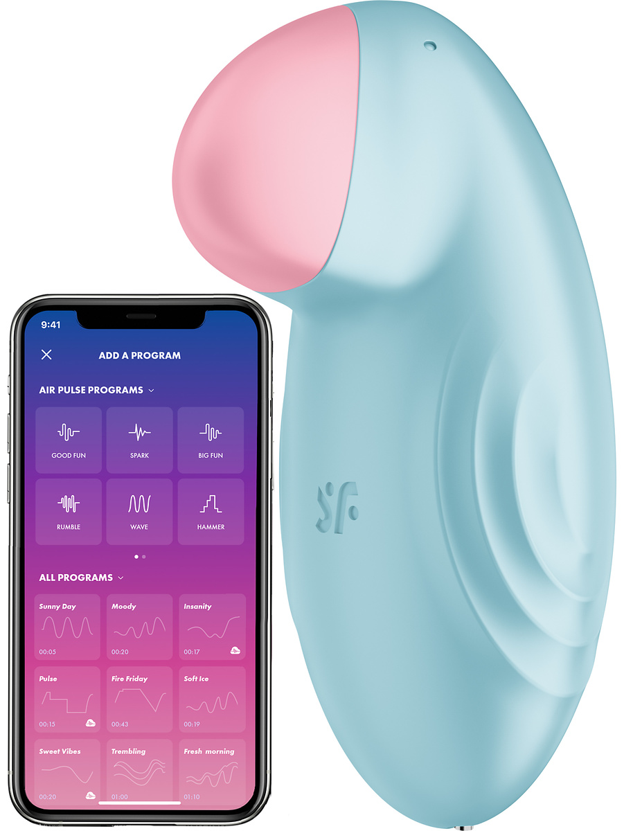 Satisfyer Connect: Tropical Tip, Lay-on Vibrator, blå