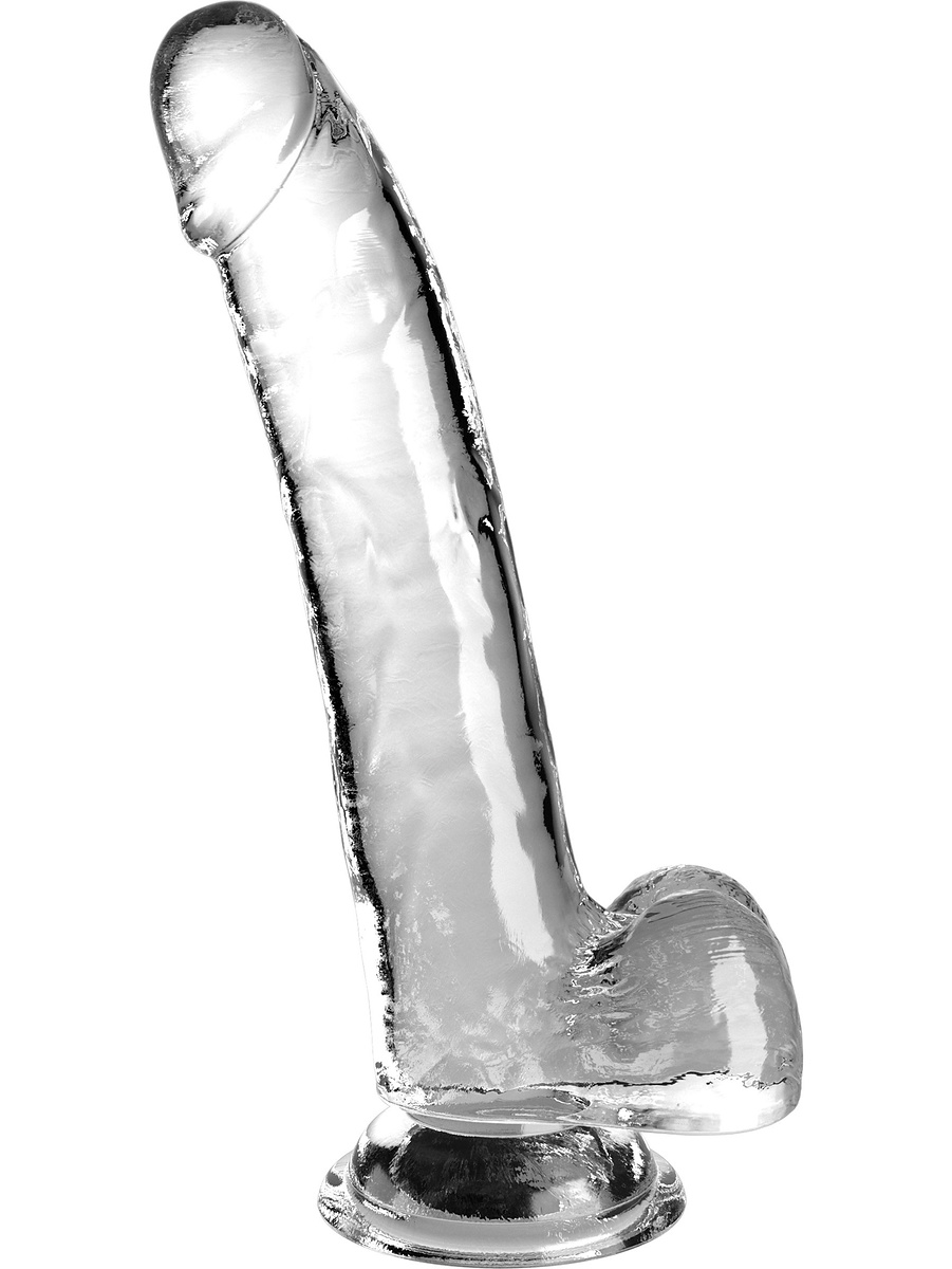 King Cock Clear: Dildo with Balls, 25 cm, transparent |  | Intimast