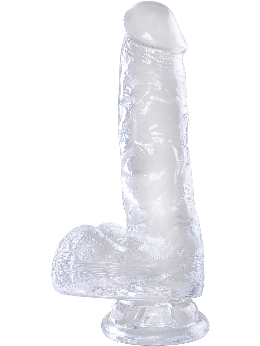 King Cock Clear: Dildo with Balls, 18 cm, transparent |  | Intimast