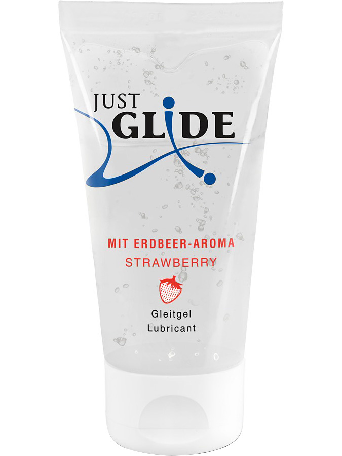 Just Glide: Strawberry, Vattenbaserat Glidmedel, 50 ml