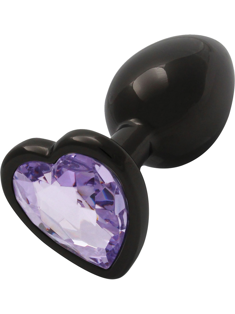 Ouch!: Heart Gem Metal Butt Plug, small, grå |  | Intimast