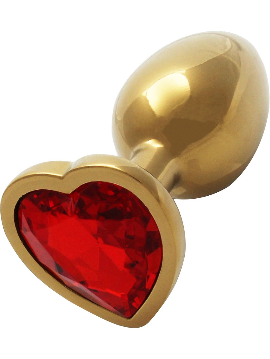 Ouch!: Heart Gem Metal Butt Plug, small, guld |  | Intimast