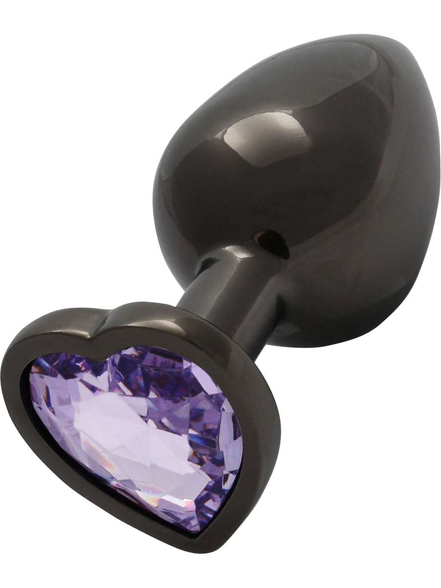 Ouch!: Heart Gem Metal Butt Plug, large, grå |  | Intimast