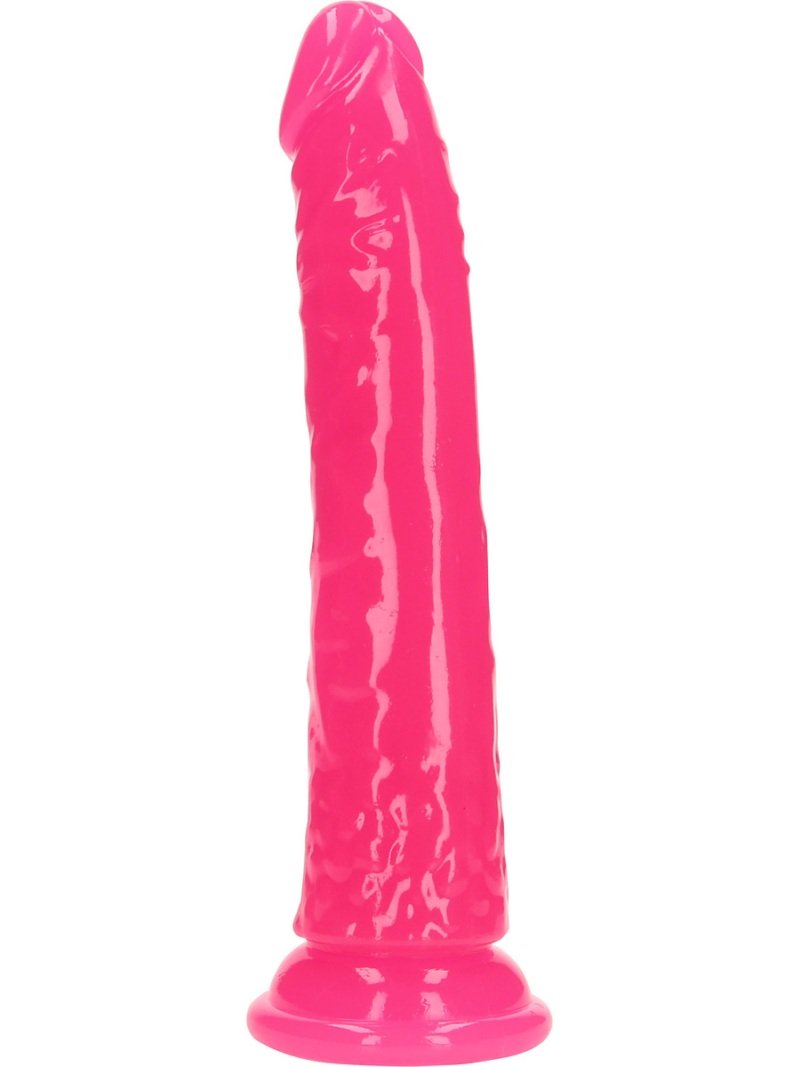 RealRock: Glow in the Dark Realistic Dildo, 18 cm, rosa