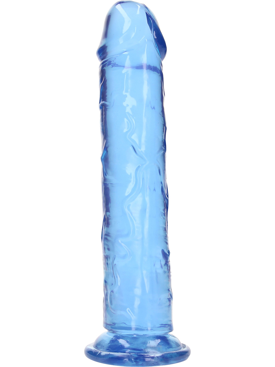 RealRock: Crystal Clear Straight Realistic Dildo, 23 cm, blå |  | Intimast