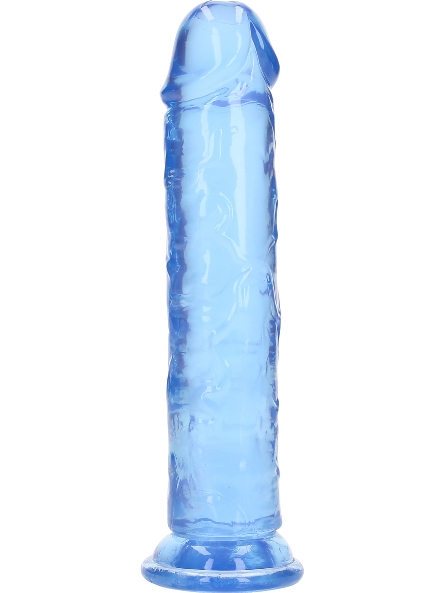 RealRock: Crystal Clear Straight Realistic Dildo, 20 cm, blå |  | Intimast