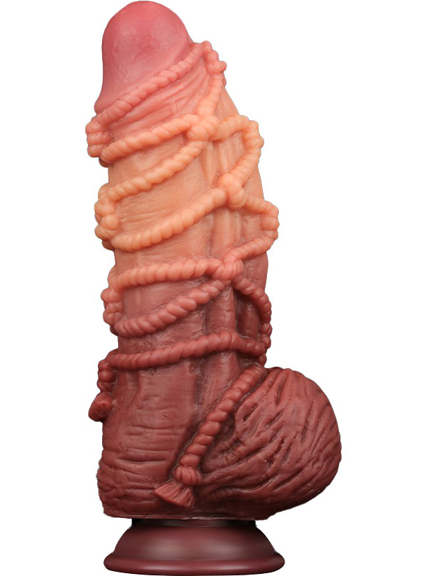 LoveToy: Dual-layered Silicone Cock with Rope, 24 cm