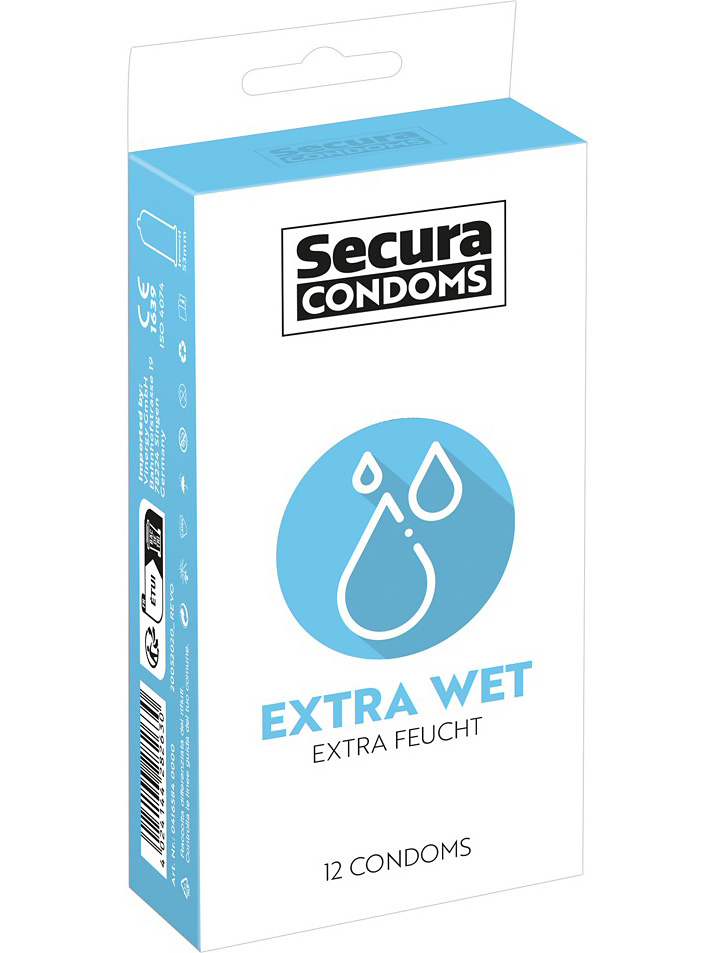 Secura: Extra Wet, Kondomer, 12-pack |  | Intimast