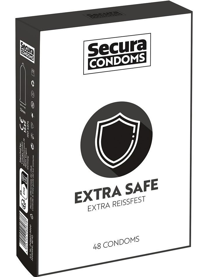 Secura: Extra Safe, Kondomer, 48-pack